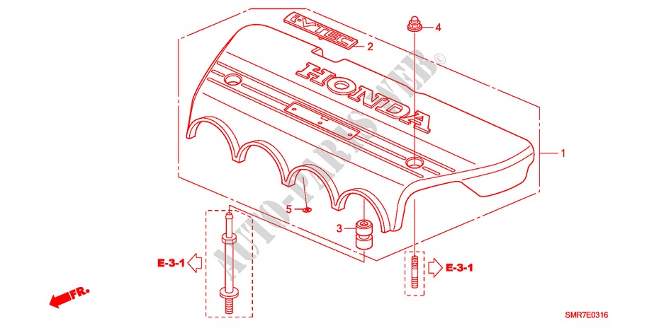 MOTORABDECKUNG(2.0L) für Honda CIVIC 2.0 TYPE R 3 Türen 6 gang-Schaltgetriebe 2007