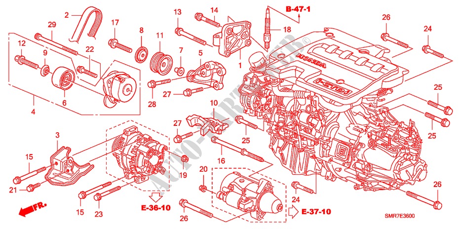 MOTORHALTERUNG (DIESEL) für Honda CIVIC 2.2 TYPE S 3 Türen 6 gang-Schaltgetriebe 2007