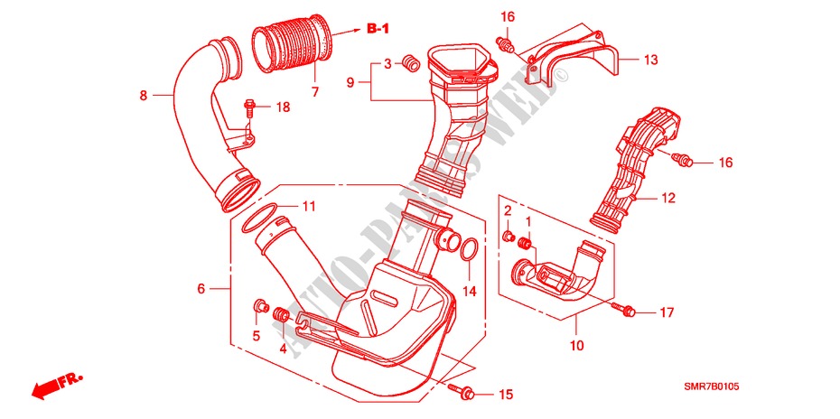 RESONATORKAMMER(1.8L) für Honda CIVIC 1.8 TYPE S 3 Türen 6 gang-Schaltgetriebe 2007