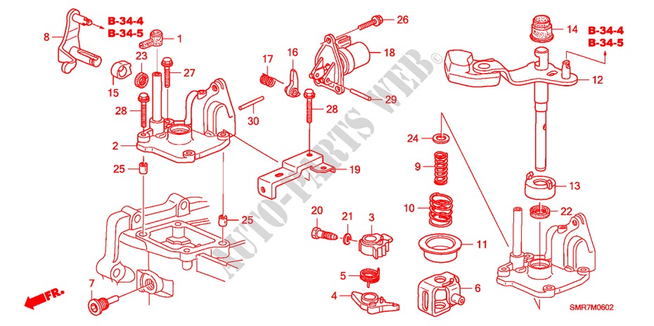 SCHALTARM/SCHALTHEBEL (2.0L) für Honda CIVIC 2.0 TYPE-R 3 Türen 6 gang-Schaltgetriebe 2009