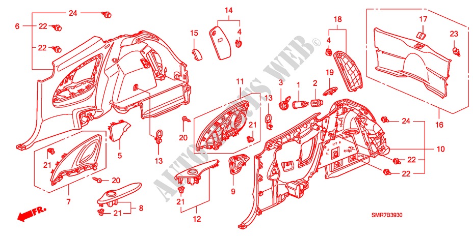 SEITENVERKLEIDUNG für Honda CIVIC 1.8 BASE 3 Türen 6 gang-Schaltgetriebe 2007