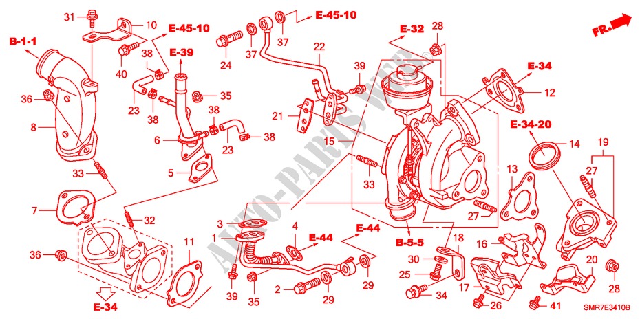 TURBOLADER(DIESEL) für Honda CIVIC 2.2 TYPE S 3 Türen 6 gang-Schaltgetriebe 2008