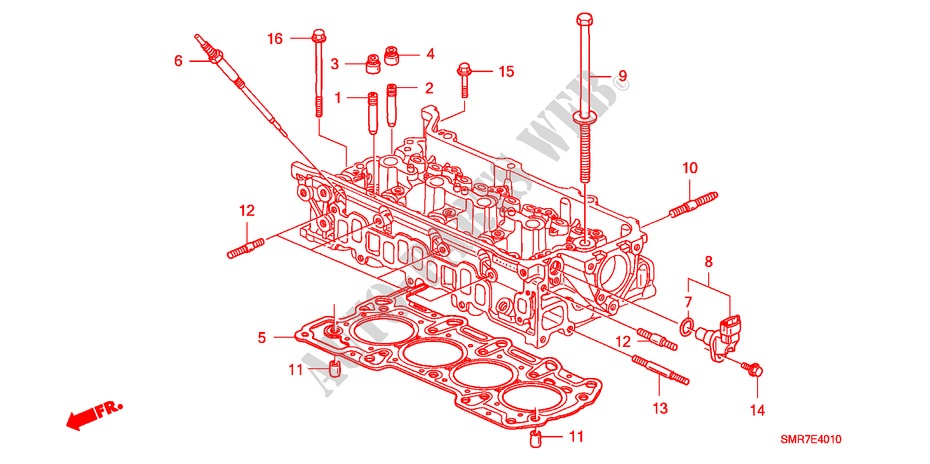 VENTILFUEHRUNGSDICHTUNG/GLUEHKERZE(DIESEL) für Honda CIVIC 2.2 TYPE S 3 Türen 6 gang-Schaltgetriebe 2008