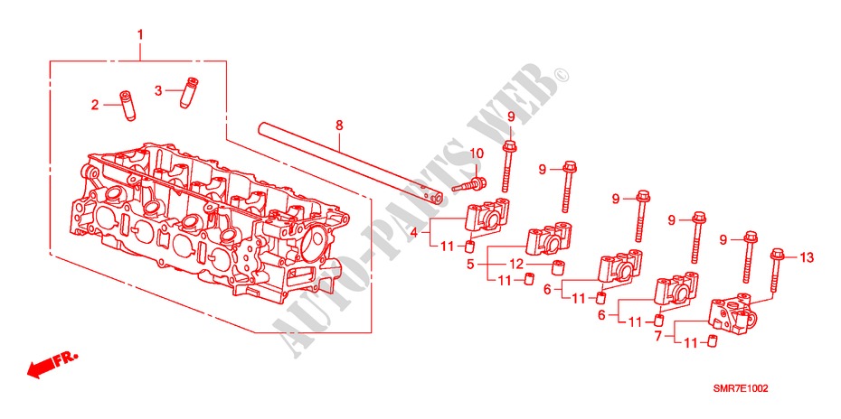 ZYLINDERKOPF(1.4L) für Honda CIVIC 1.4 TYPE S 3 Türen Intelligent Schaltgetriebe 2009