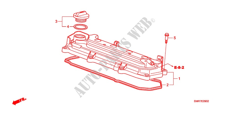 ZYLINDERKOPFDECKEL (1.4L) für Honda CIVIC 1.4 TYPE S 3 Türen 6 gang-Schaltgetriebe 2009