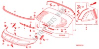 HECKFENSTER/HINTERES SEITENFENSTER für Honda CIVIC 2.2 TYPE-S 3 Türen 6 gang-Schaltgetriebe 2011