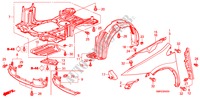 KOTFLUEGEL, VORNE für Honda CIVIC 2.0 TYPE-R   CHAMP 3 Türen 6 gang-Schaltgetriebe 2010