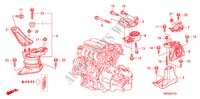MOTORBEFESTIGUNGEN(1.4L) für Honda CIVIC 1.4 BASE 3 Türen 6 gang-Schaltgetriebe 2011