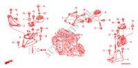 MOTORBEFESTIGUNGEN(1.8L) für Honda CIVIC 1.8 TYPE-S    PLUS 3 Türen 6 gang-Schaltgetriebe 2010