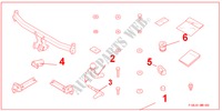 TRAILER HITCH DETACHABLE für Honda CIVIC 1.4 BASE 3 Türen 6 gang-Schaltgetriebe 2010