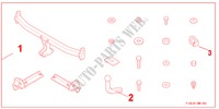 TRAILER HITCH FIXED für Honda CIVIC 1.8 TYPE-S    PLUS 3 Türen 6 gang-Schaltgetriebe 2010