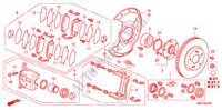 VORDERRADBREMSE(1.4L)(1.8L)(DIESEL) für Honda CIVIC 2.2 TYPE-S 3 Türen 6 gang-Schaltgetriebe 2011