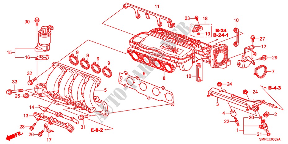 ANSAUGKRUEMMER(1.4L) für Honda CIVIC 1.4 BASE 3 Türen Intelligent Schaltgetriebe 2010