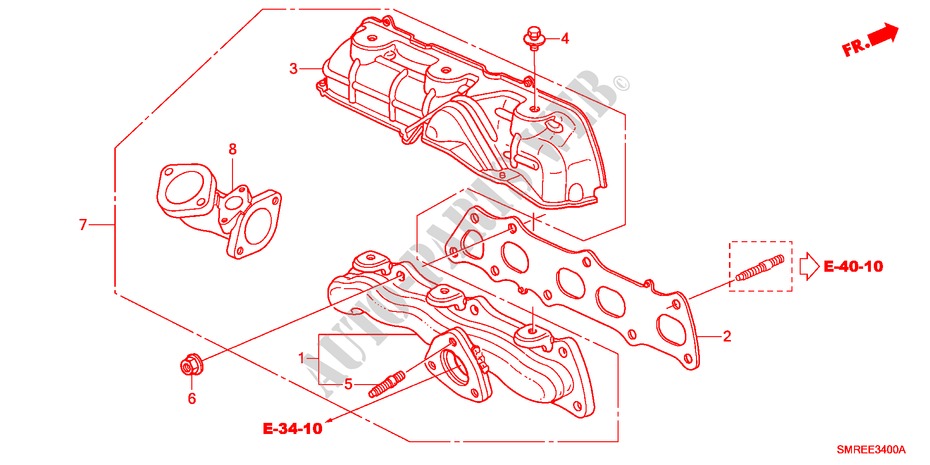 AUSPUFFKRUEMMER(DIESEL) für Honda CIVIC 2.2 TYPE-S    PLUS 3 Türen 6 gang-Schaltgetriebe 2010