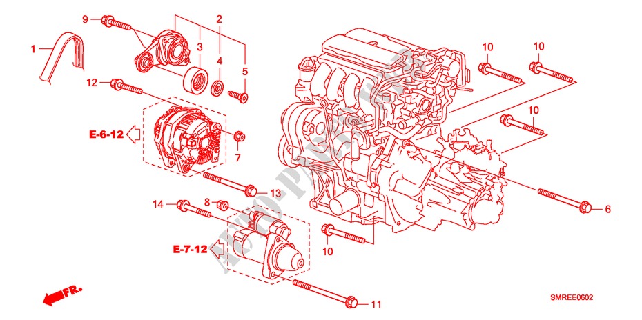 AUTOMATISCHE SPANNVORRICHTUNG(1.4L) für Honda CIVIC 1.4 BASE 3 Türen Intelligent Schaltgetriebe 2010