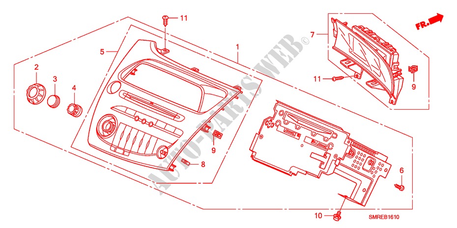 AUTORADIO(LH)(1) für Honda CIVIC 2.0 TYPE-R 3 Türen 6 gang-Schaltgetriebe 2011
