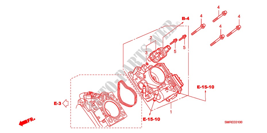 DROSSELKLAPPENGEHAEUSE(1.8L) für Honda CIVIC 1.8 BASE 3 Türen Intelligent Schaltgetriebe 2010