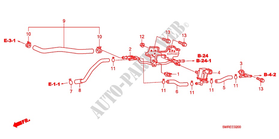 EINBAULEITUNG(2.0L) für Honda CIVIC 2.0 TYPE-R    PLUS 3 Türen 6 gang-Schaltgetriebe 2011