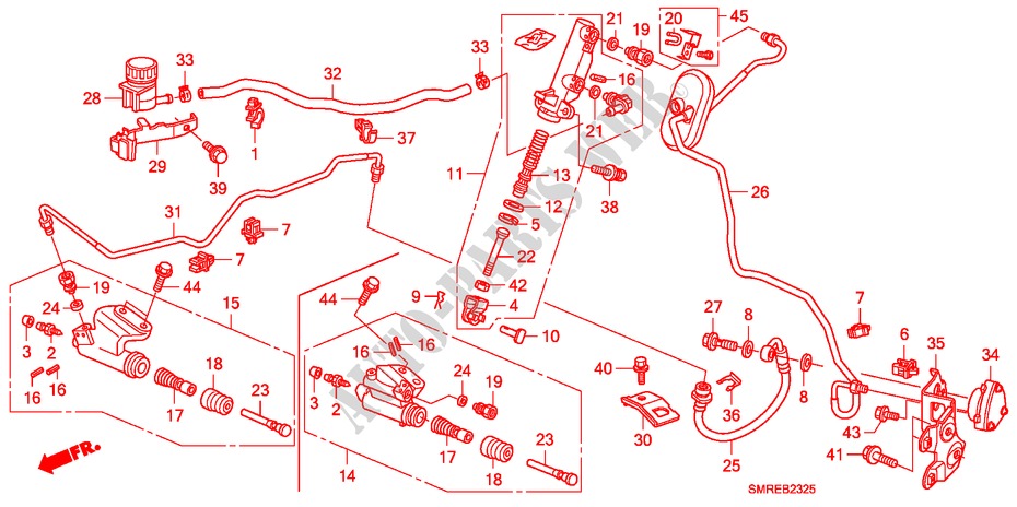 HAUPTKUPPLUNGSZYLINDER(RH)(2.0L) für Honda CIVIC 2.0 TYPE-R    PLUS 3 Türen 6 gang-Schaltgetriebe 2011