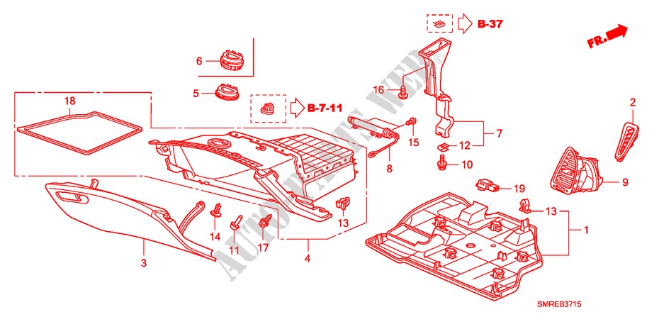 INSTRUMENTENBRETT(LH)(BEIFAHRERSEITE) für Honda CIVIC 1.4 BASE 3 Türen Intelligent Schaltgetriebe 2011