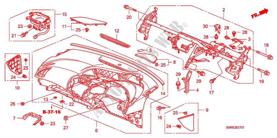 INSTRUMENTENBRETT(RH) für Honda CIVIC 1.4 BASE 3 Türen Intelligent Schaltgetriebe 2010
