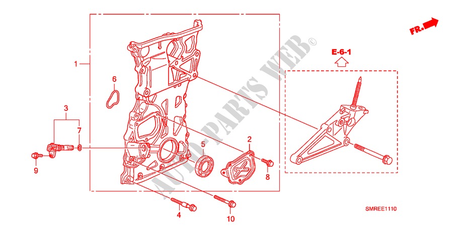 KETTENGEHAEUSE(2.0L) für Honda CIVIC 2.0 TYPE-R    PLUS 3 Türen 6 gang-Schaltgetriebe 2011