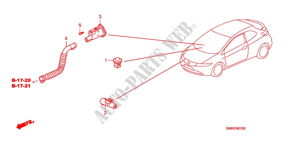 KLIMAANLAGE(SENSOR) für Honda CIVIC 1.4 TYPE-S 3 Türen 6 gang-Schaltgetriebe 2010