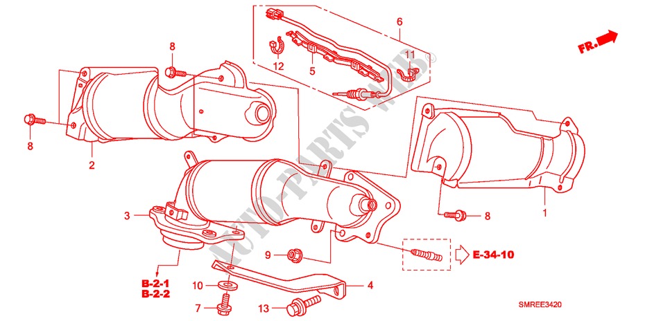 KONVERTER(DIESEL) für Honda CIVIC 2.2 TYPE-S    PLUS 3 Türen 6 gang-Schaltgetriebe 2010