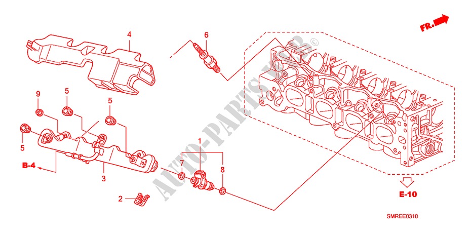 KRAFTSTOFFEINSPRITZUNG(1.8L) für Honda CIVIC 1.8 BASE 3 Türen Intelligent Schaltgetriebe 2010