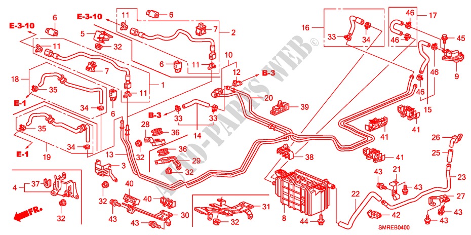 KRAFTSTOFFLEITUNG(1.8L) für Honda CIVIC 1.8 TYPE-S    PLUS 3 Türen Intelligent Schaltgetriebe 2010