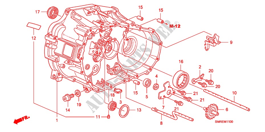 KUPPLUNGSGEHAEUSE(DIESEL) für Honda CIVIC 2.2 TYPE-S    PLUS 3 Türen 6 gang-Schaltgetriebe 2010