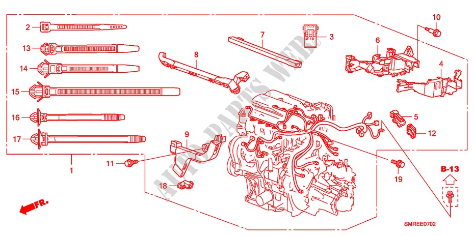 MOTORKABELBAUM(1.4L) für Honda CIVIC 1.4 BASE 3 Türen Intelligent Schaltgetriebe 2010
