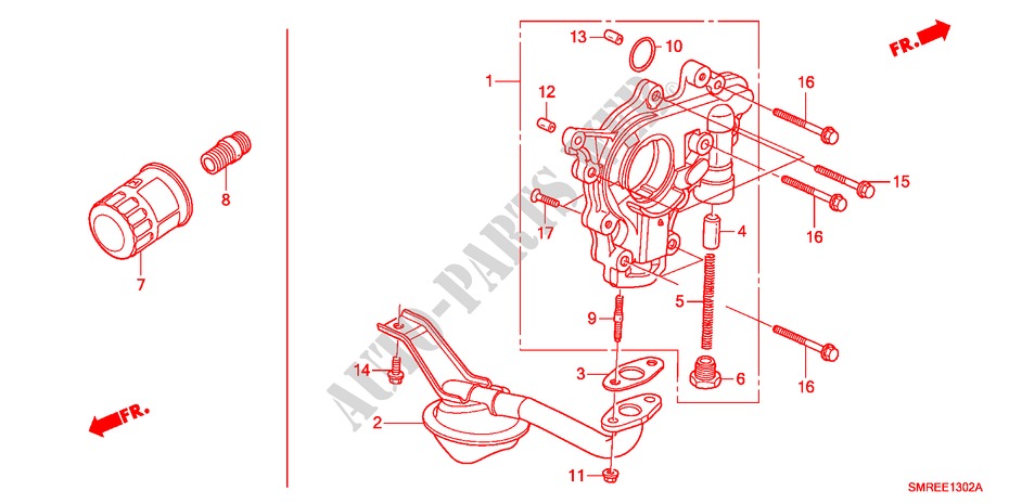 OELPUMPE(1.4L) für Honda CIVIC 1.4 BASE 3 Türen Intelligent Schaltgetriebe 2010