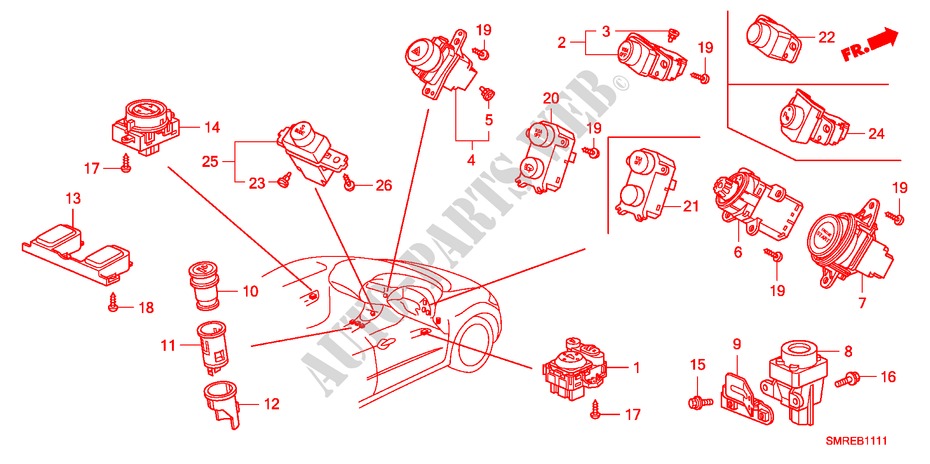 SCHALTER(RH) für Honda CIVIC 1.4 BASE 3 Türen Intelligent Schaltgetriebe 2010
