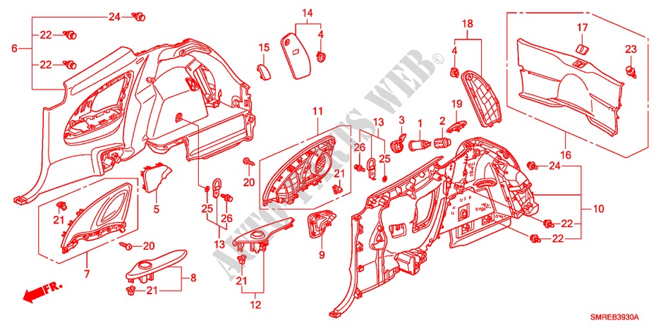 SEITENVERKLEIDUNG für Honda CIVIC 1.4 BASE 3 Türen 6 gang-Schaltgetriebe 2010