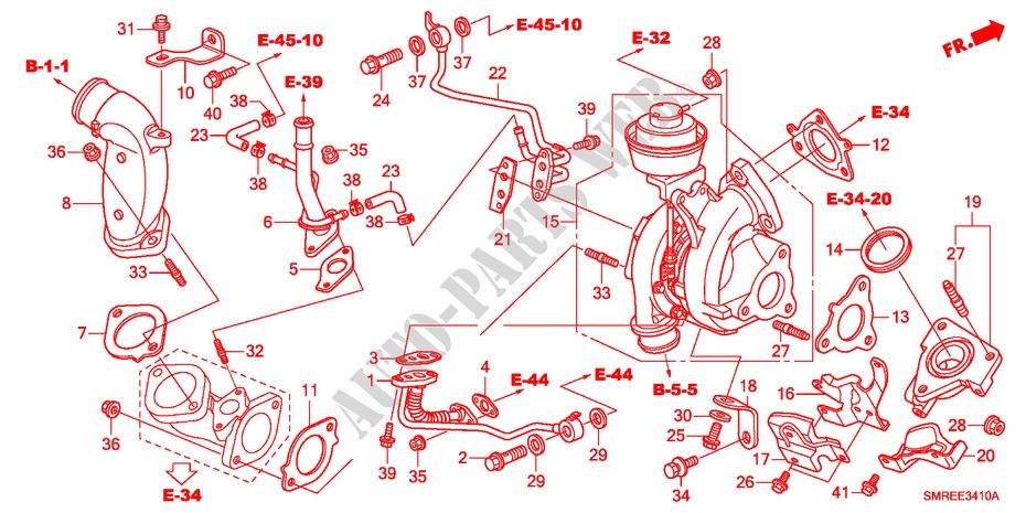 TURBOLADER(DIESEL) für Honda CIVIC 2.2 TYPE-S    PLUS 3 Türen 6 gang-Schaltgetriebe 2010