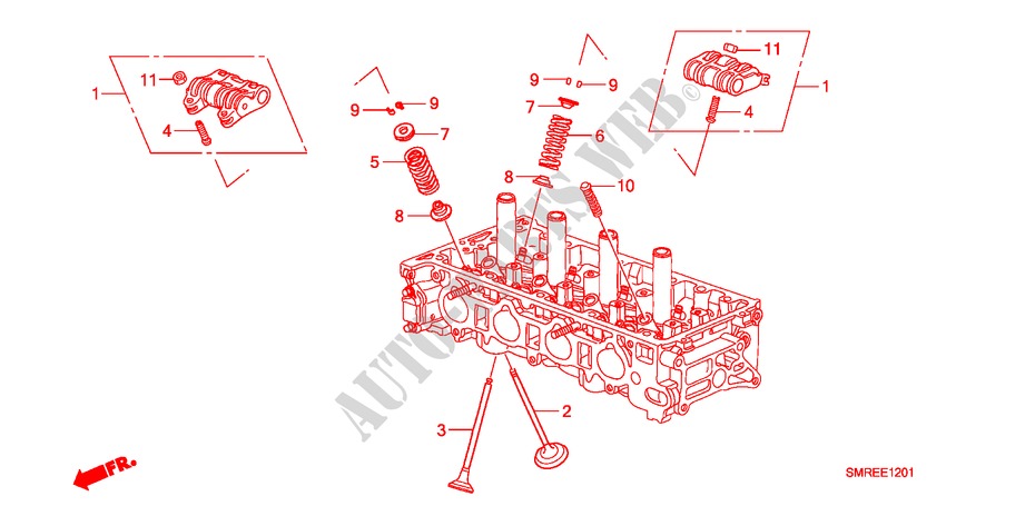 VENTIL/KIPPHEBEL(2.0L) für Honda CIVIC 2.0 TYPE-R    PLUS 3 Türen 6 gang-Schaltgetriebe 2011