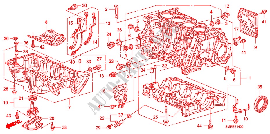ZYLINDERBLOCK/OELWANNE(1.8L) für Honda CIVIC 1.8 BASE 3 Türen Intelligent Schaltgetriebe 2010