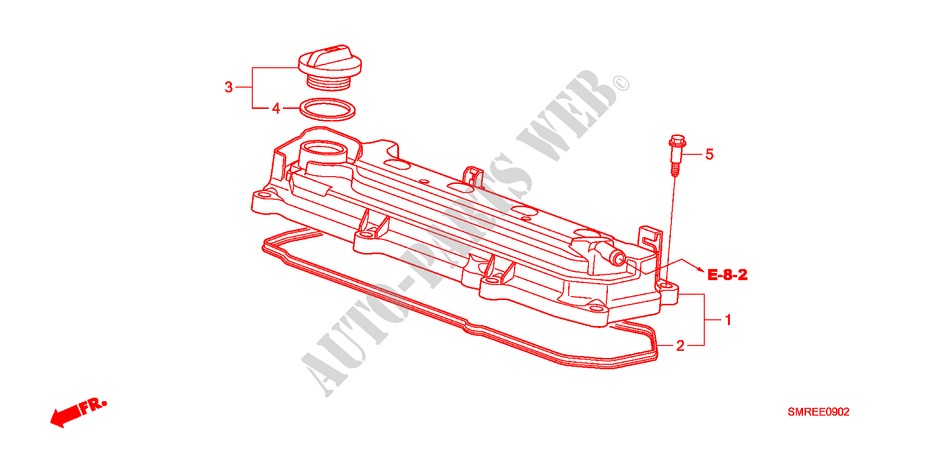 ZYLINDERKOPFDECKEL(1.4L) für Honda CIVIC 1.4 BASE 3 Türen Intelligent Schaltgetriebe 2010