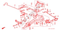 HINTEN STABILISATOR/ UNTERER ARM, HINTEN für Honda CONCERTO GL 4 Türen 4 gang automatikgetriebe 1990