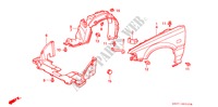 KOTFLUEGEL, VORNE für Honda CONCERTO 1.6I-16 4 Türen 5 gang-Schaltgetriebe 1993