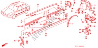 SEITENSCHUTZ für Honda CONCERTO 1.6I 4 Türen 5 gang-Schaltgetriebe 1991