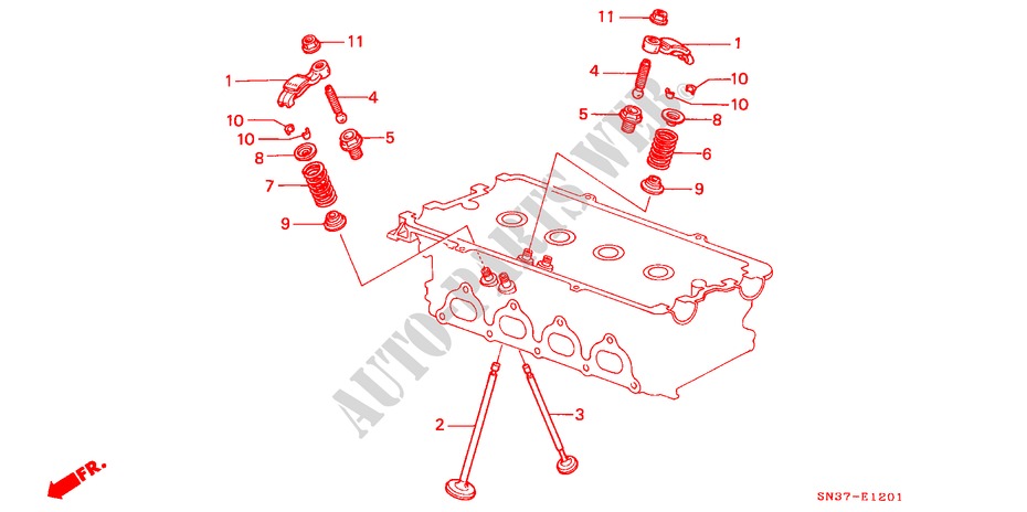VENTIL/KIPPHEBEL(DOHC) für Honda CONCERTO 1.6I-16 SE 4 Türen 4 gang automatikgetriebe 1993