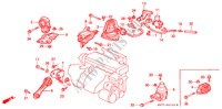 MOTORBEFESTIGUNGEN(AT)('96) für Honda ACCORD 1.8IS 4 Türen 4 gang automatikgetriebe 1996
