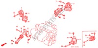 MOTORBEFESTIGUNGEN(MT)(2) für Honda ACCORD 2.0ILS       131PS 4 Türen 5 gang-Schaltgetriebe 1993