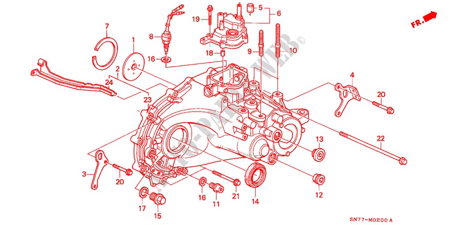 GETRIEBEGEHAEUSE für Honda ACCORD 1.8IS 4 Türen 5 gang-Schaltgetriebe 1994