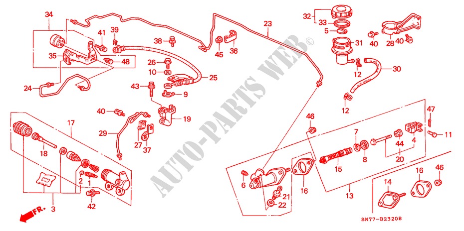 HAUPTKUPPLUNGSZYLINDER (LH) für Honda ACCORD 1.8IS 4 Türen 5 gang-Schaltgetriebe 1994