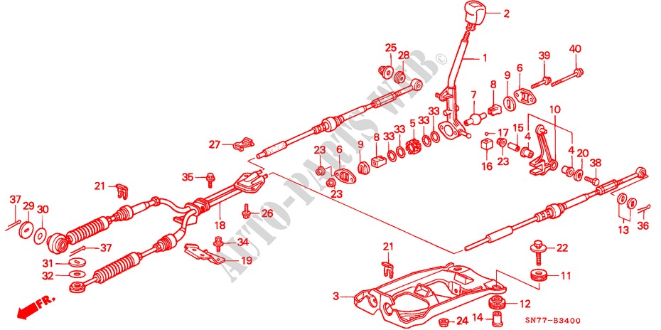 SCHALTHEBEL für Honda ACCORD 1.8IS 4 Türen 5 gang-Schaltgetriebe 1994
