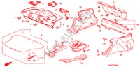 HINTERE ABLAGE/KOFFERRAUMVERKLEIDUNG für Honda CIVIC 1.8 S 4 Türen 6 gang-Schaltgetriebe 2006