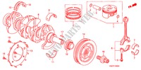KURBELWELLE/KOLBEN für Honda CIVIC 1.8 S 4 Türen 6 gang-Schaltgetriebe 2006